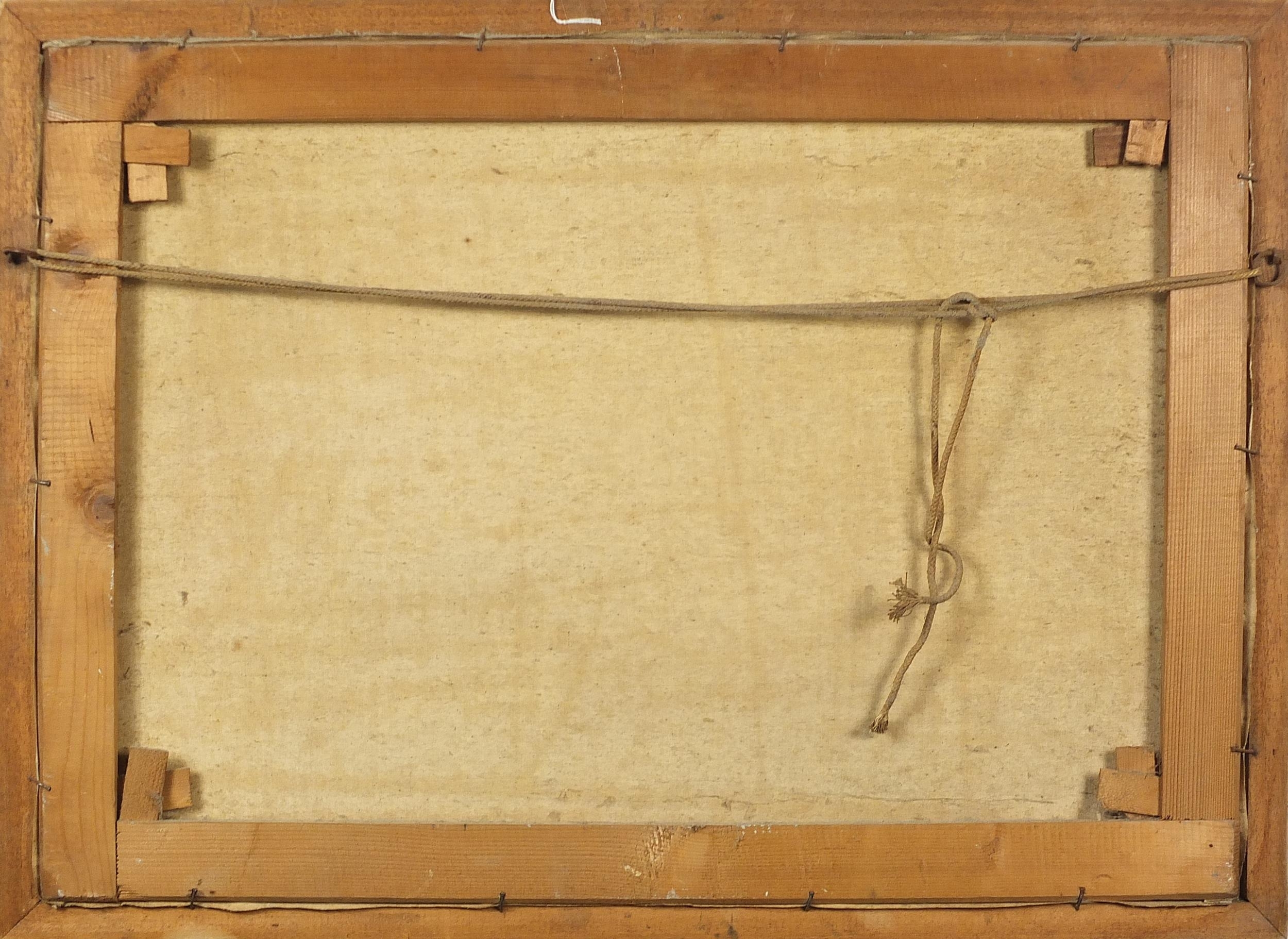 Artwork by R. Mariani, Figures in boats on water, Made of oil on canvas