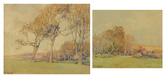 Rural landscapes by Mary S. Hagarty, late 19th/early 20th century