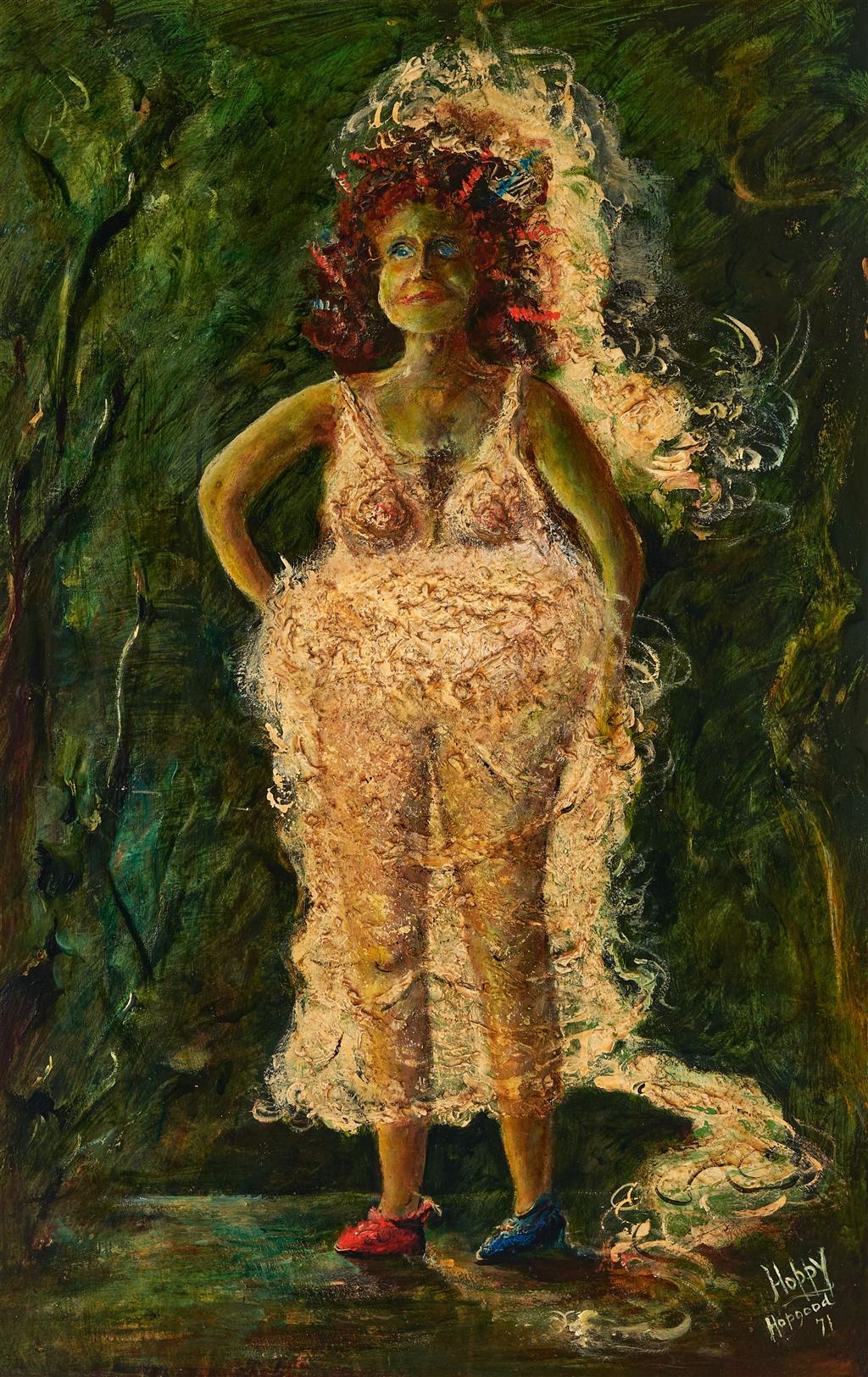 Artwork by Charles Edward Hopgood, Pregnant Bride, Made of oil on board