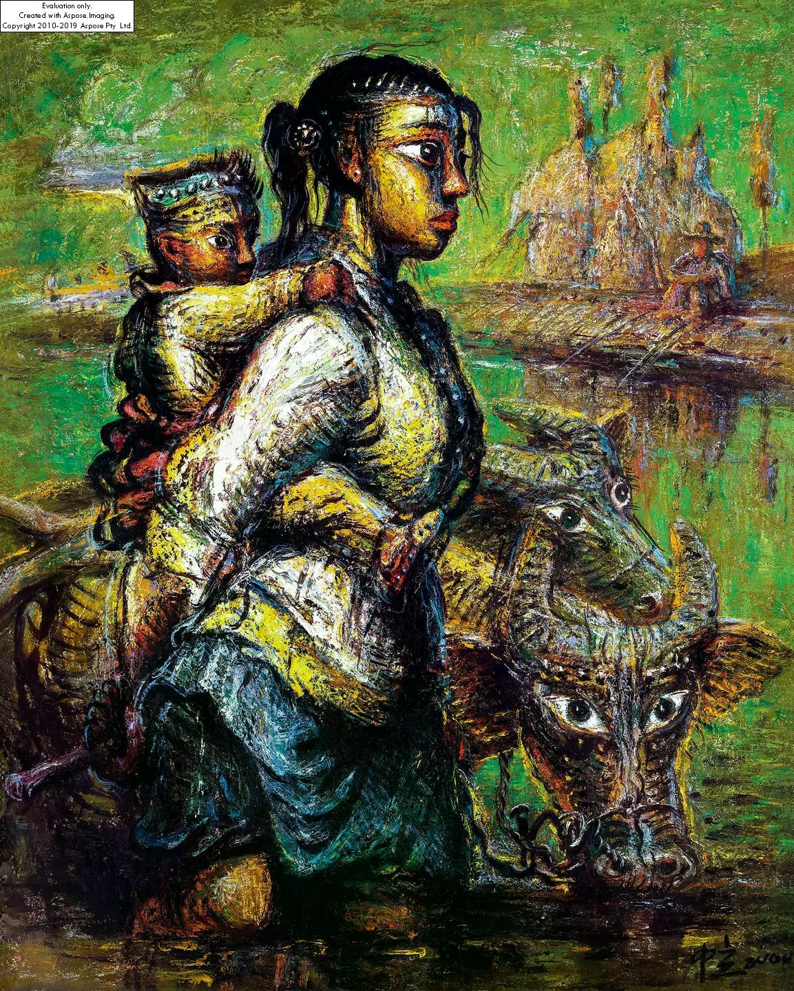 Luo Zhongli | Mother and Son (2000) | MutualArt