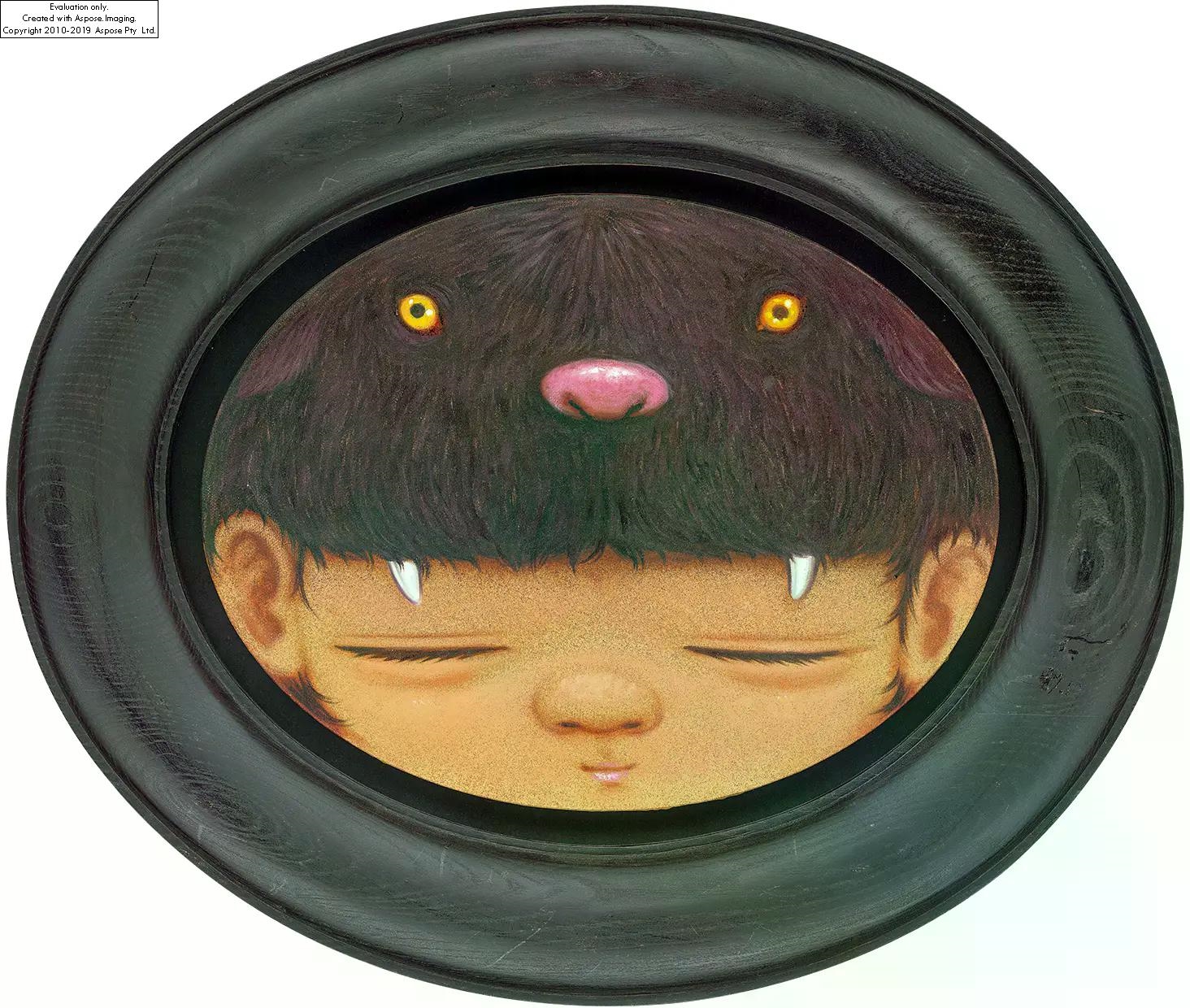 Artwork by Alex Face, Black Tiger, Made of acrylic and spray paint on canvas