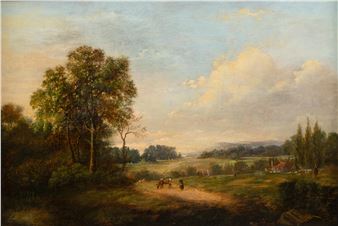 Landscape with shepherdess - Luyckx Debbaut