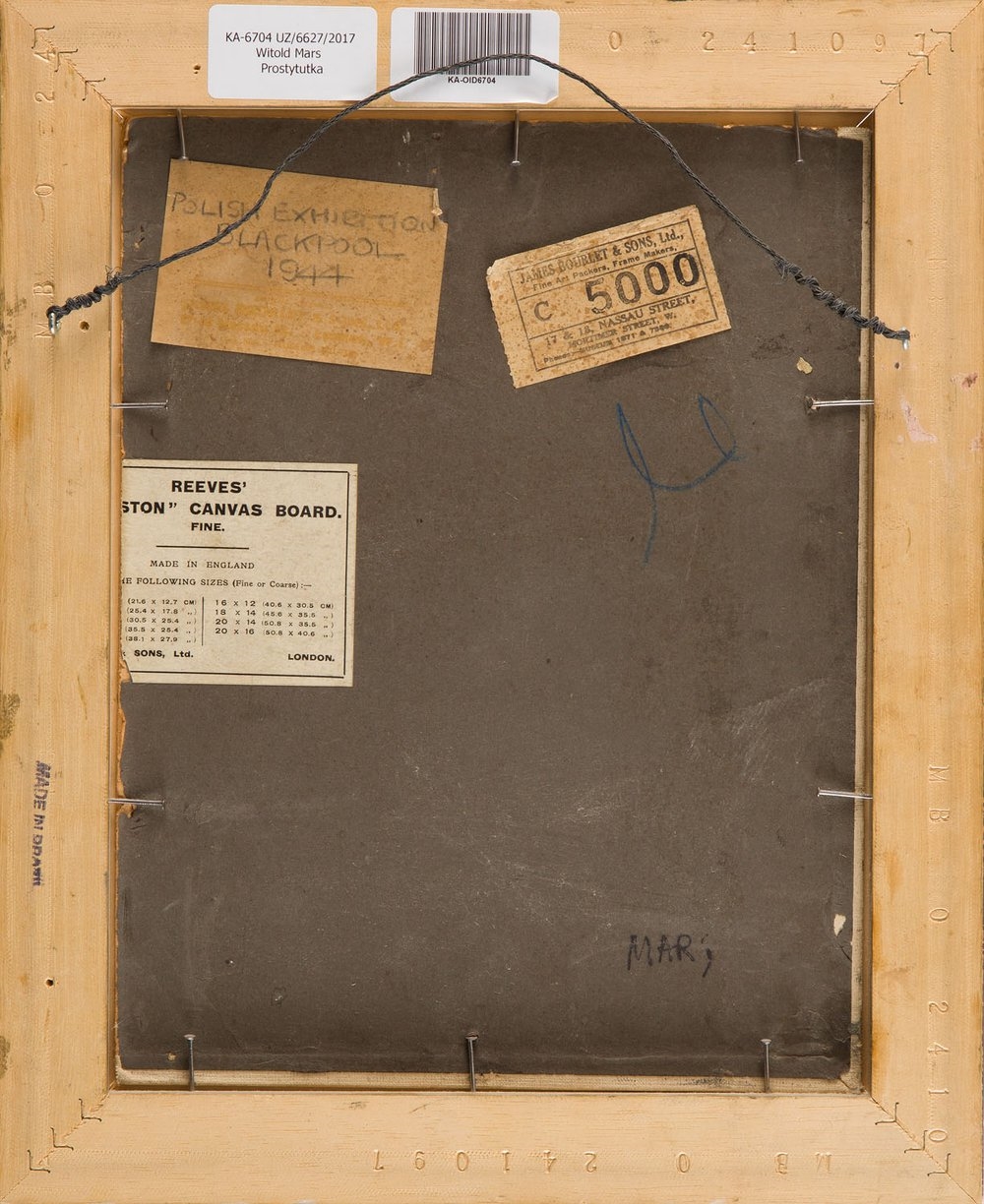 Artwork by Witold Mars, Prostytutka, Made of oil/paperboard