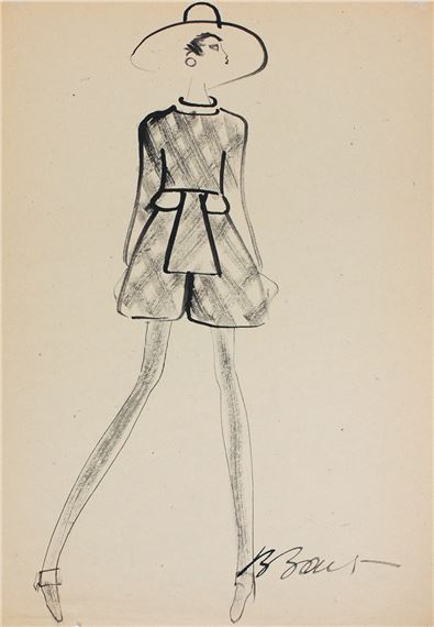Costume sketch by Vyacheslav Zaitsev, 1980s