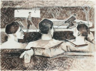 Smoke break at the steelworks ("Hammer and Sickle") - Konstantin Borisovich Nazarov