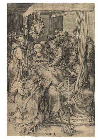 The Death of the Virgin by Martin Schongauer, circa 1470-1474