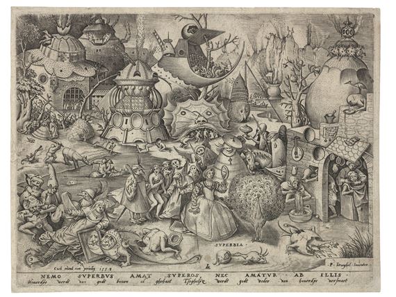 Pride (Superbia), from: The Seven Deadly Sins by Pieter Brueghel the Elder, Pieter van der Heyden, 1558
