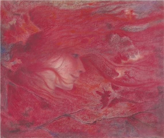 La bourrasque by Lucien Lévy-Dhurmer, Executed in 1897