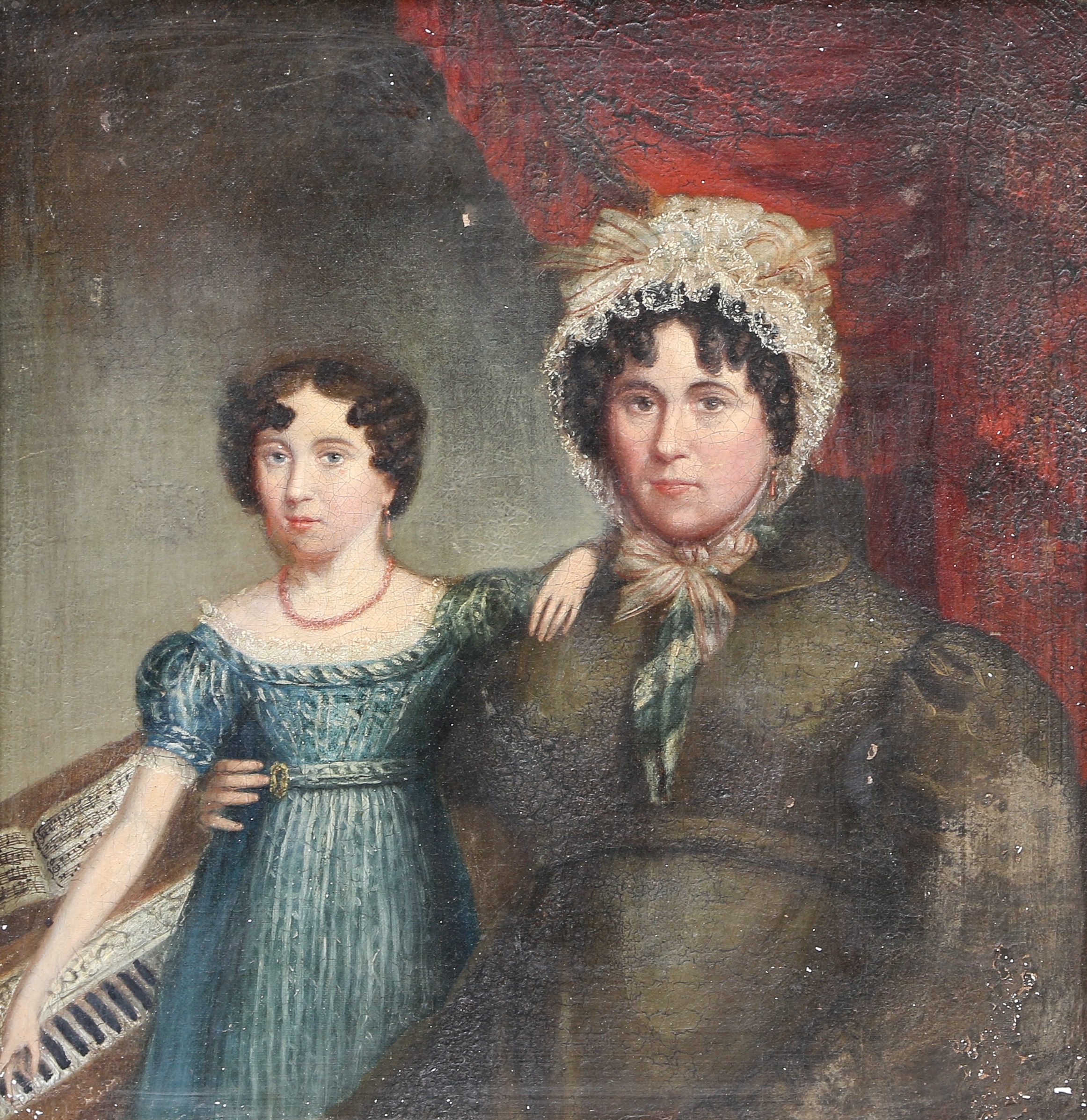 British School, 20th Century | Portrait of a Governess and Young Lady ...