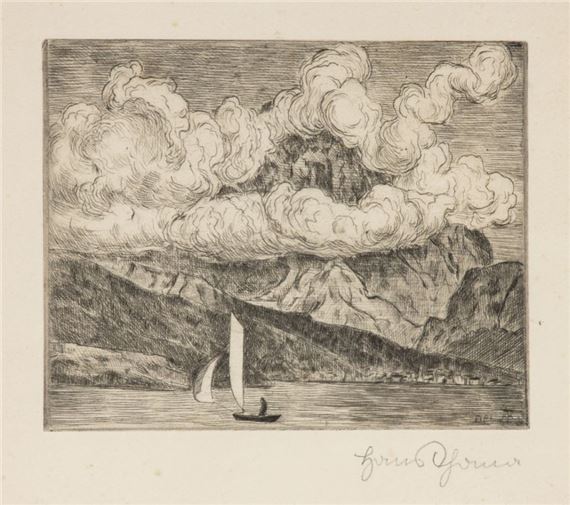 Bergsee by Hans Thoma, 1917