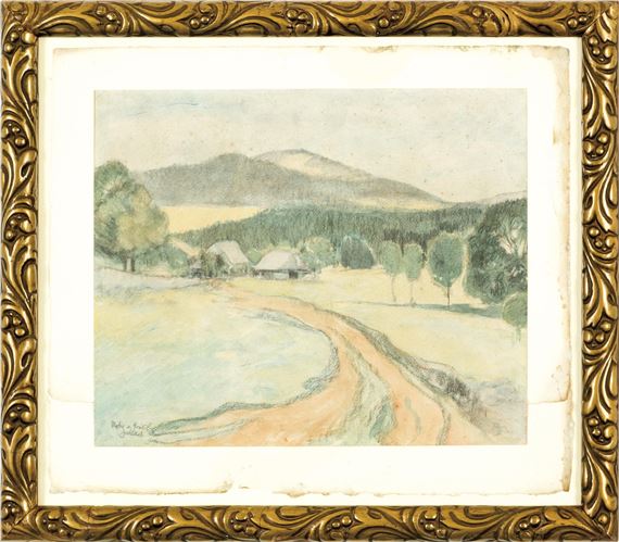 Motif from Prášily (Study for the author's book Šumava Dying and Romantic) by Josef Váchal, 1929