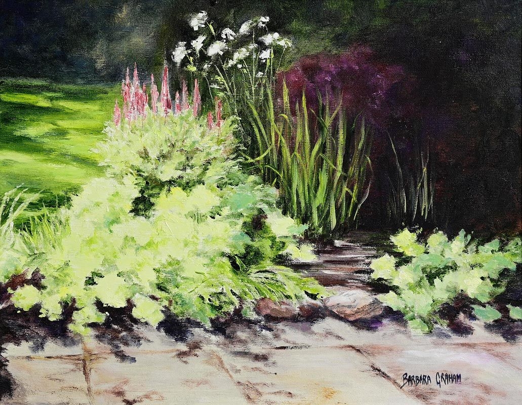 Artwork by Barbara Graham, Summer Garden, Made of oil on canvas