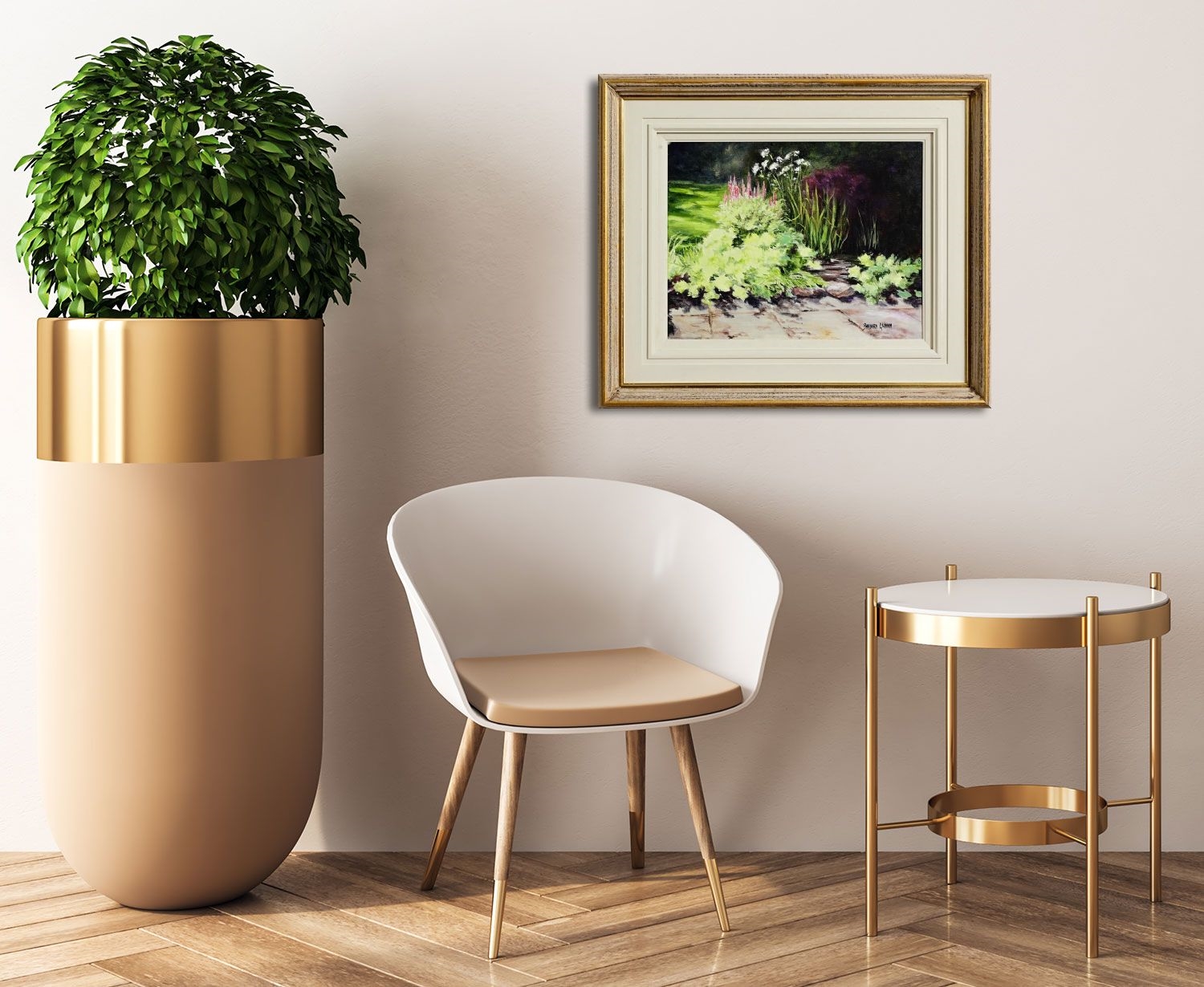 Artwork by Barbara Graham, Summer Garden, Made of oil on canvas