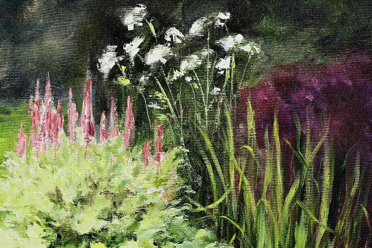 Artwork by Barbara Graham, Summer Garden, Made of oil on canvas