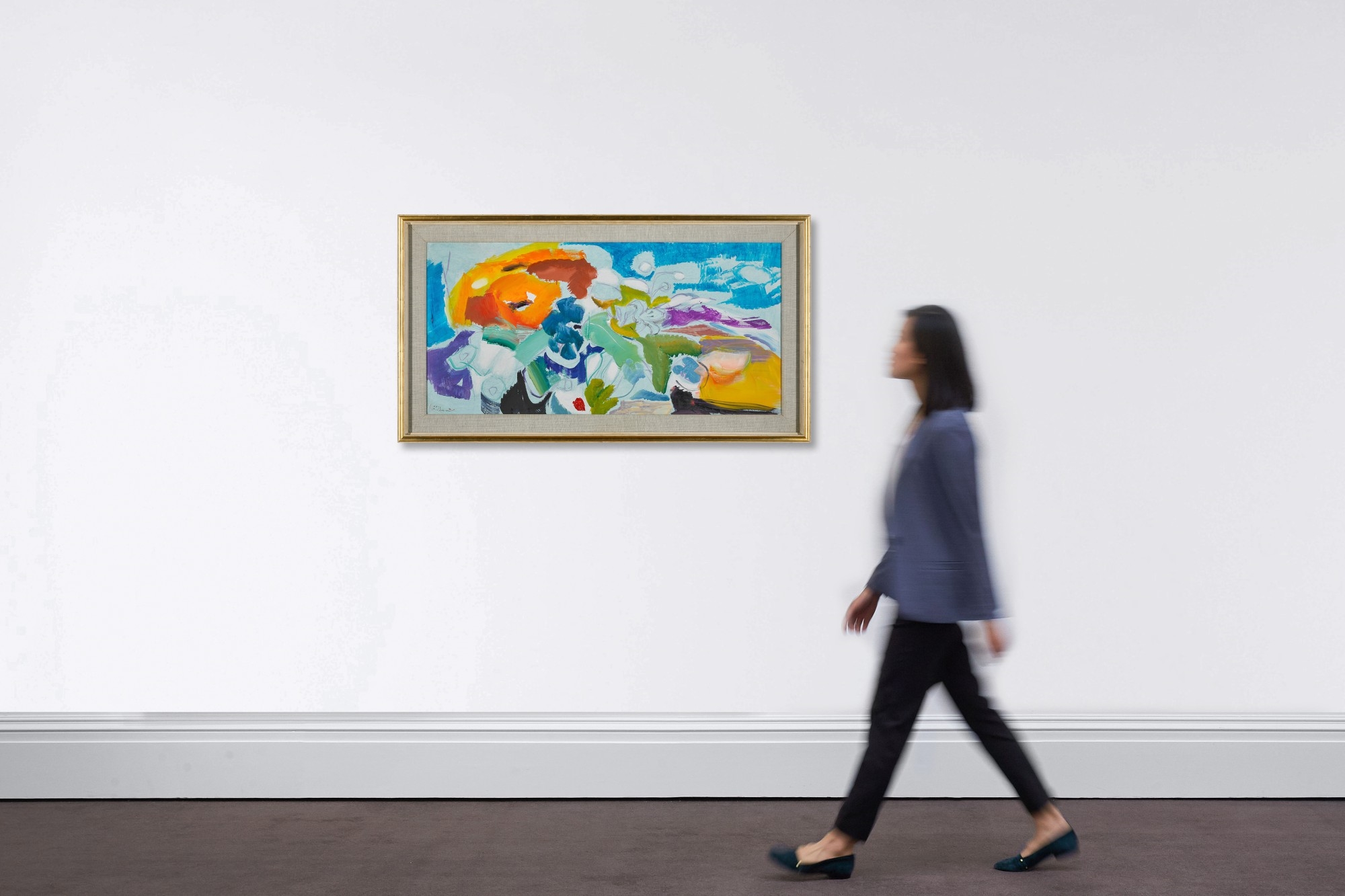 Artwork by Ivon Hitchens, Poppy Against a Blue Sky, Made of oil on canvas