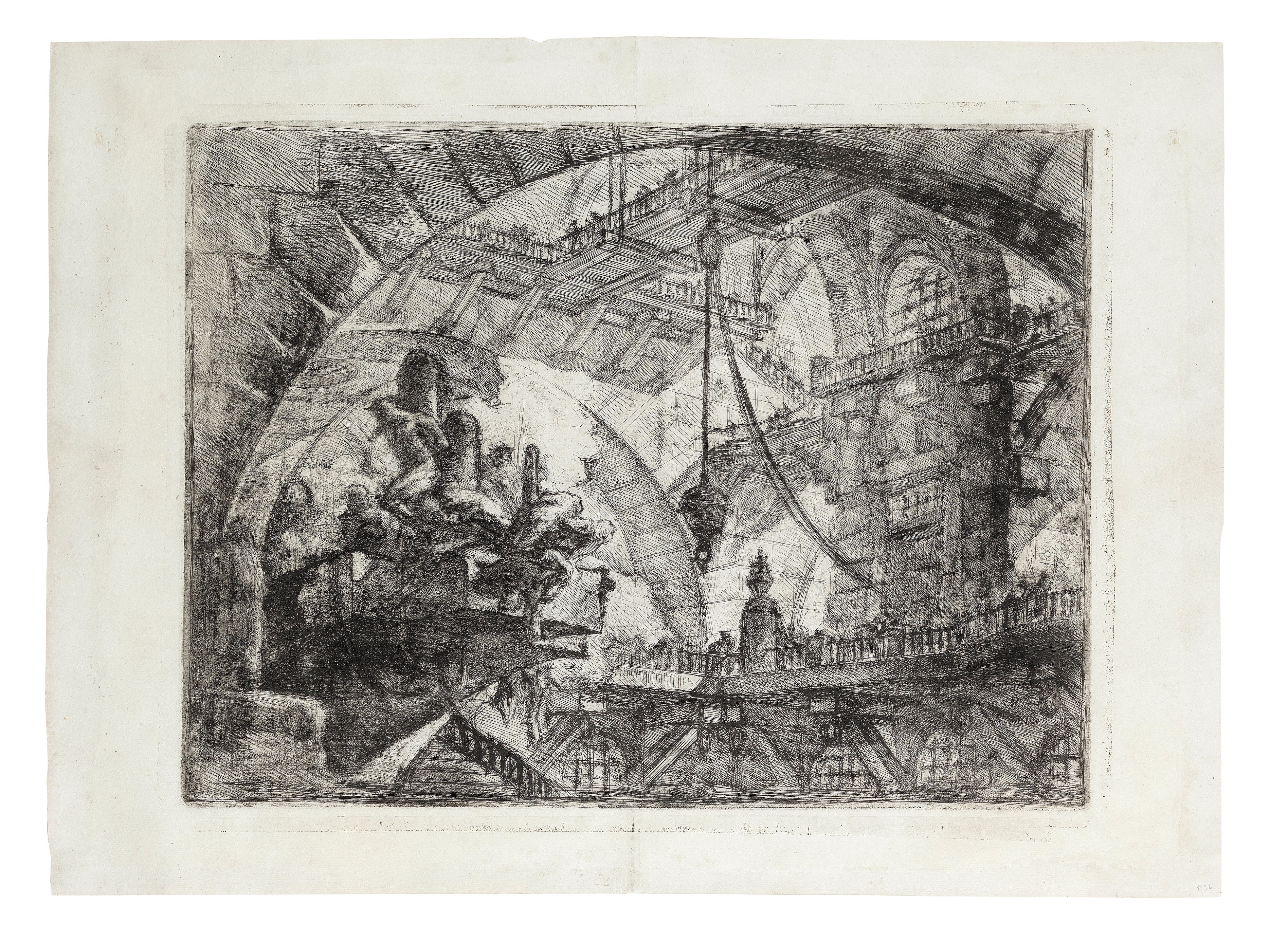 Prisoners on a projecting platform, from Carceri d'Invenzione by Giovanni Battista Piranesi, circa 1749
