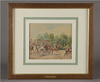 Parade of carabinieri on horseback - H. Doldier