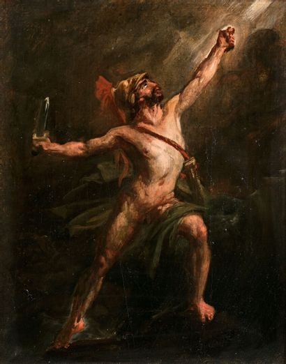 Artwork by Auguste Jean Baptiste Vinchon, Ajax, Made of Original canvas