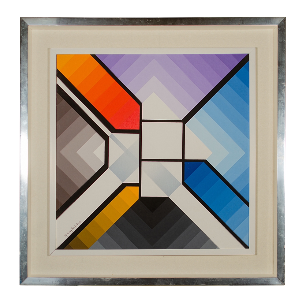 Artwork by Johnny Baldini, SQUARE COMPOSITION OF PIET MONDRIAN, Made of acrylic
