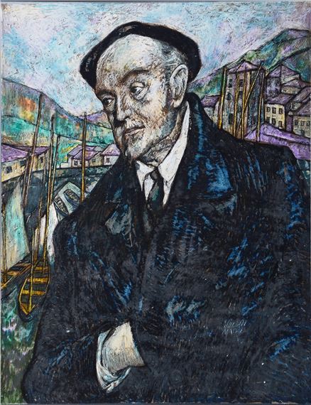 Retrato de Pío Baroja - Julián Nadal Del Val