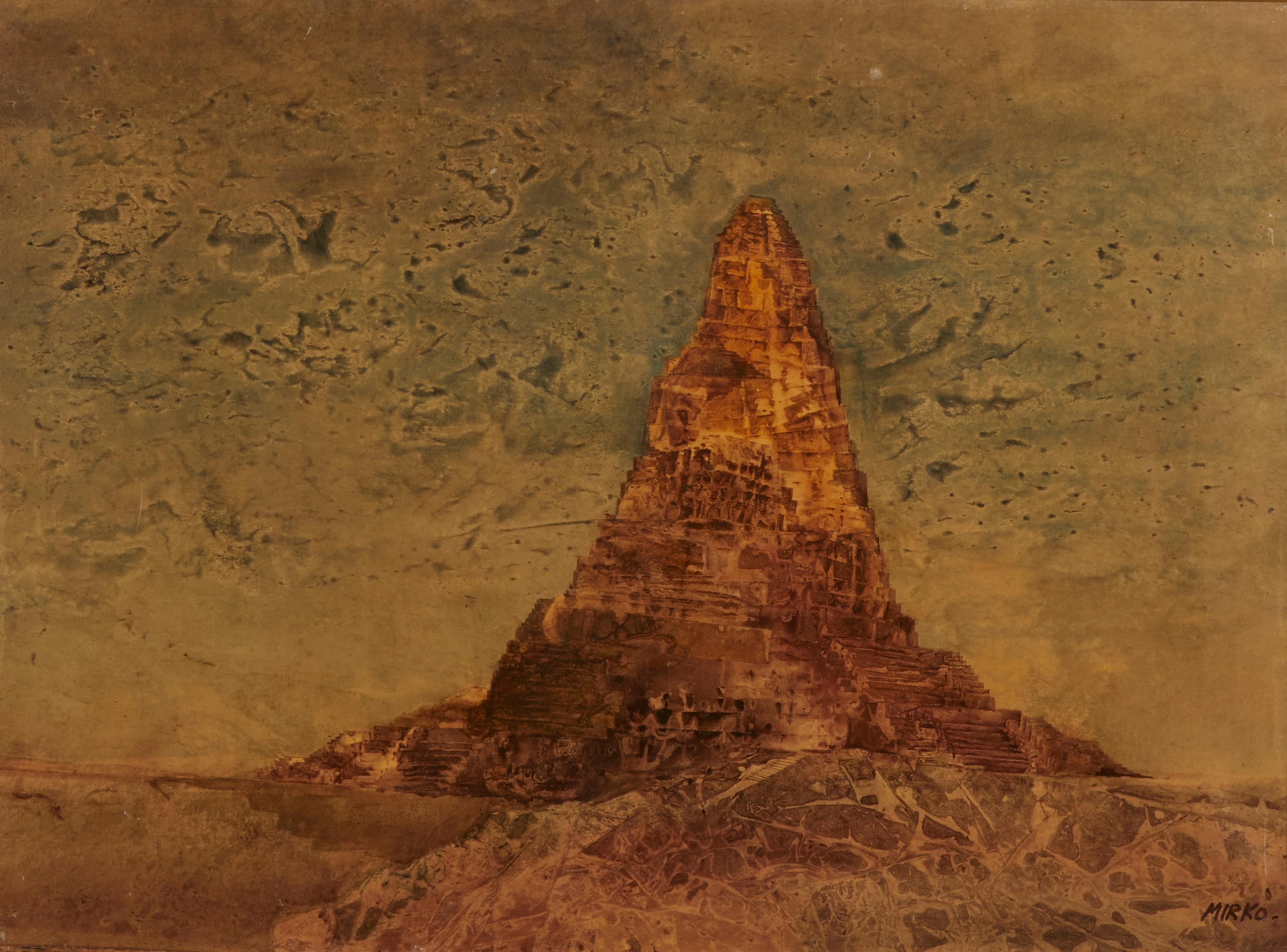 Artwork by Mirko Basaldella, Rock formation, Made of oil on canvas