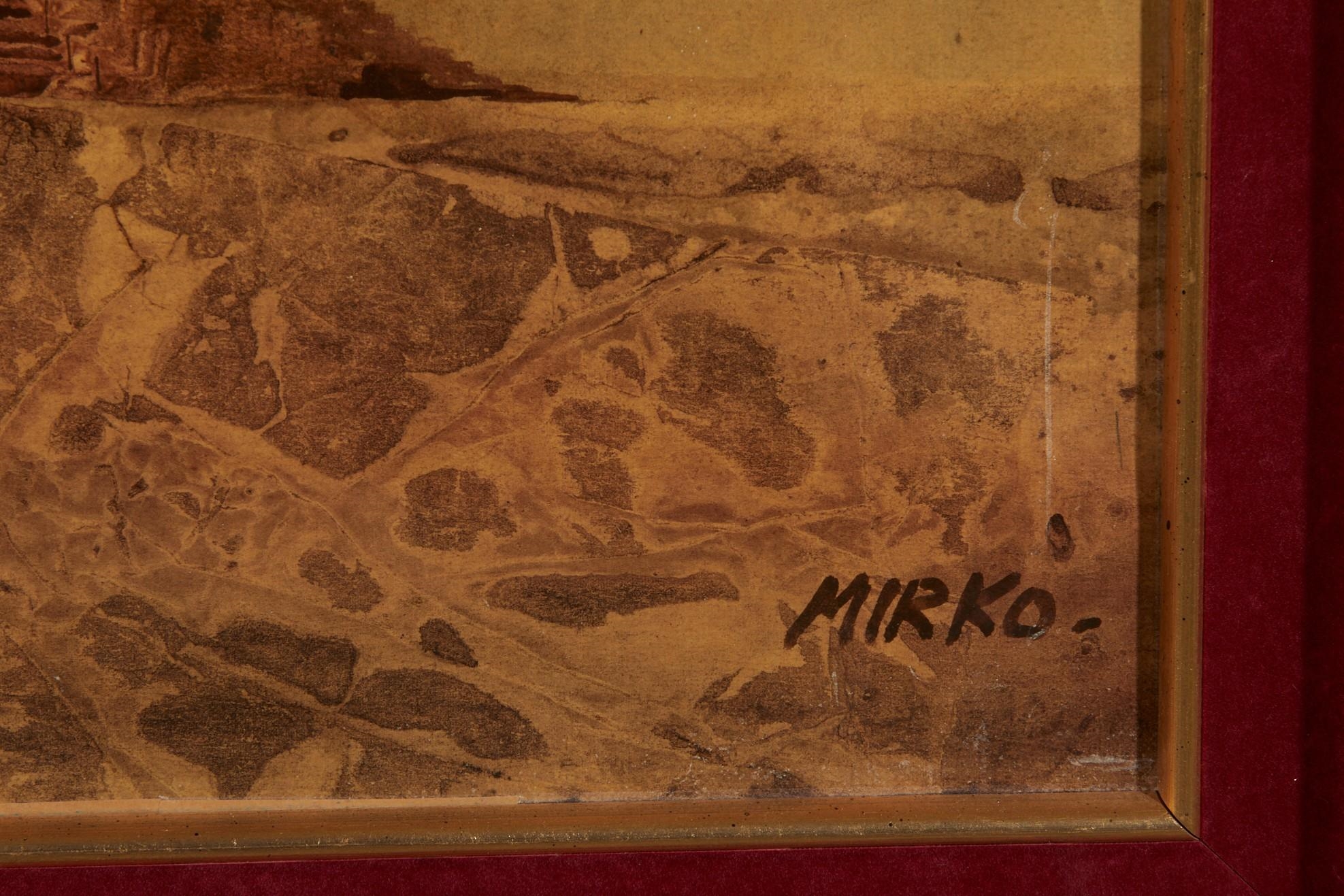 Artwork by Mirko Basaldella, Rock formation, Made of oil on canvas