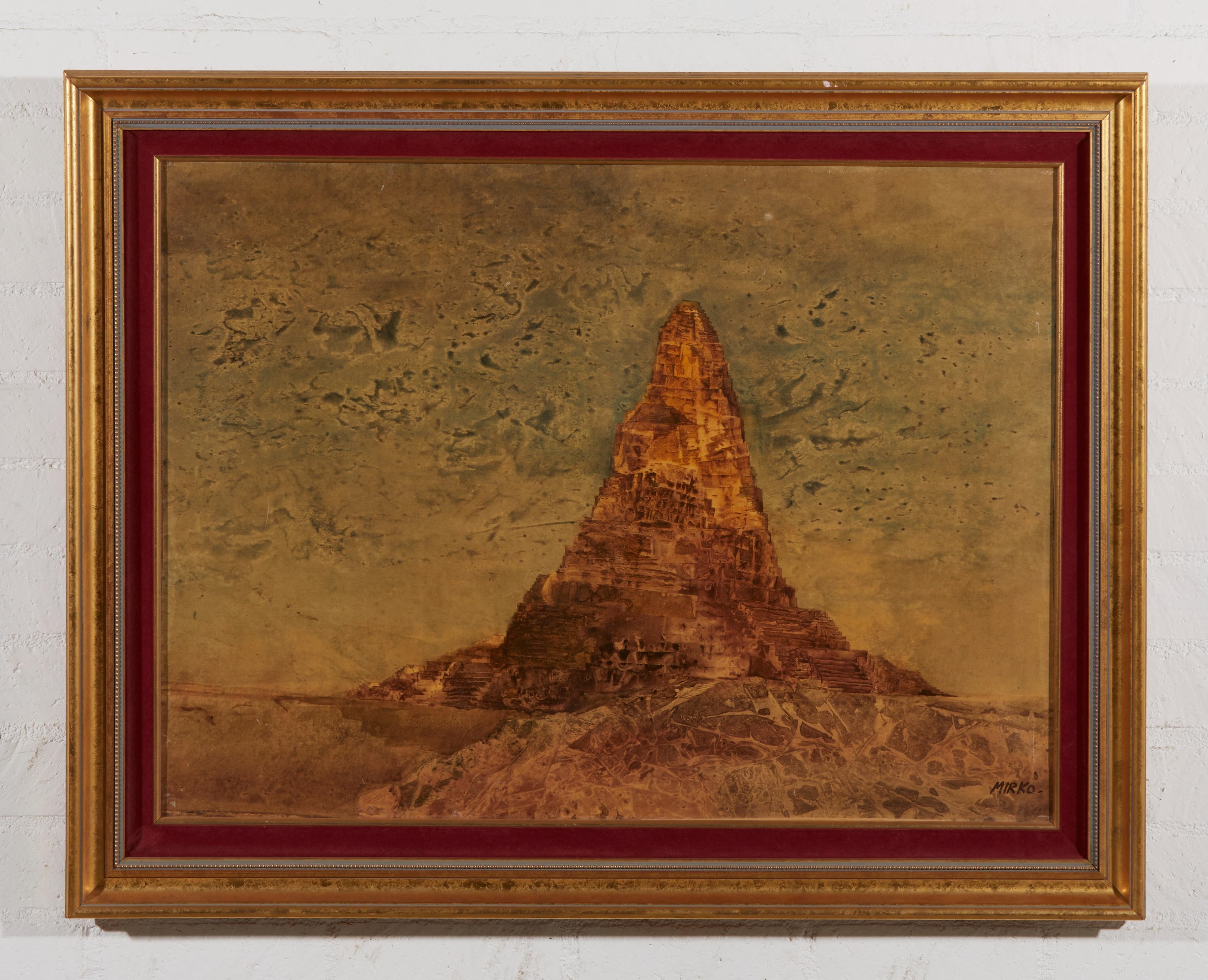 Artwork by Mirko Basaldella, Rock formation, Made of oil on canvas