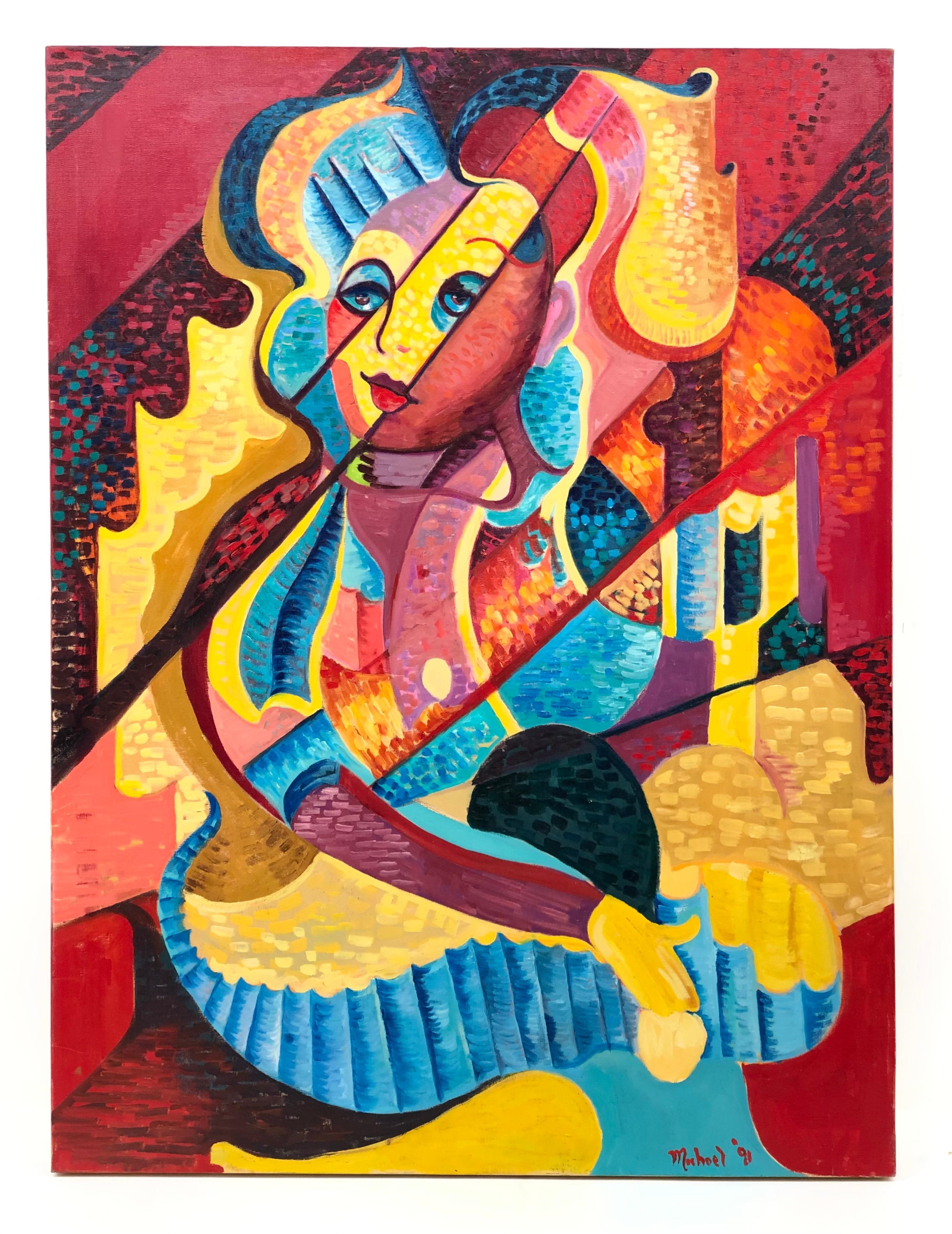 Artwork by Michael Allen Shaw, "ABSTRACT FEMALE", Made of Oil on Canvas