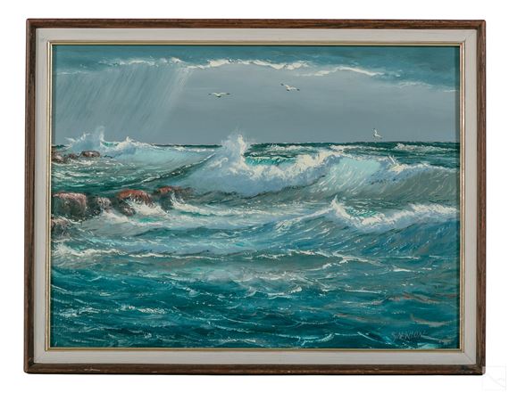 Sam Newton | . An original seascape oil painting on board. A Florida ...