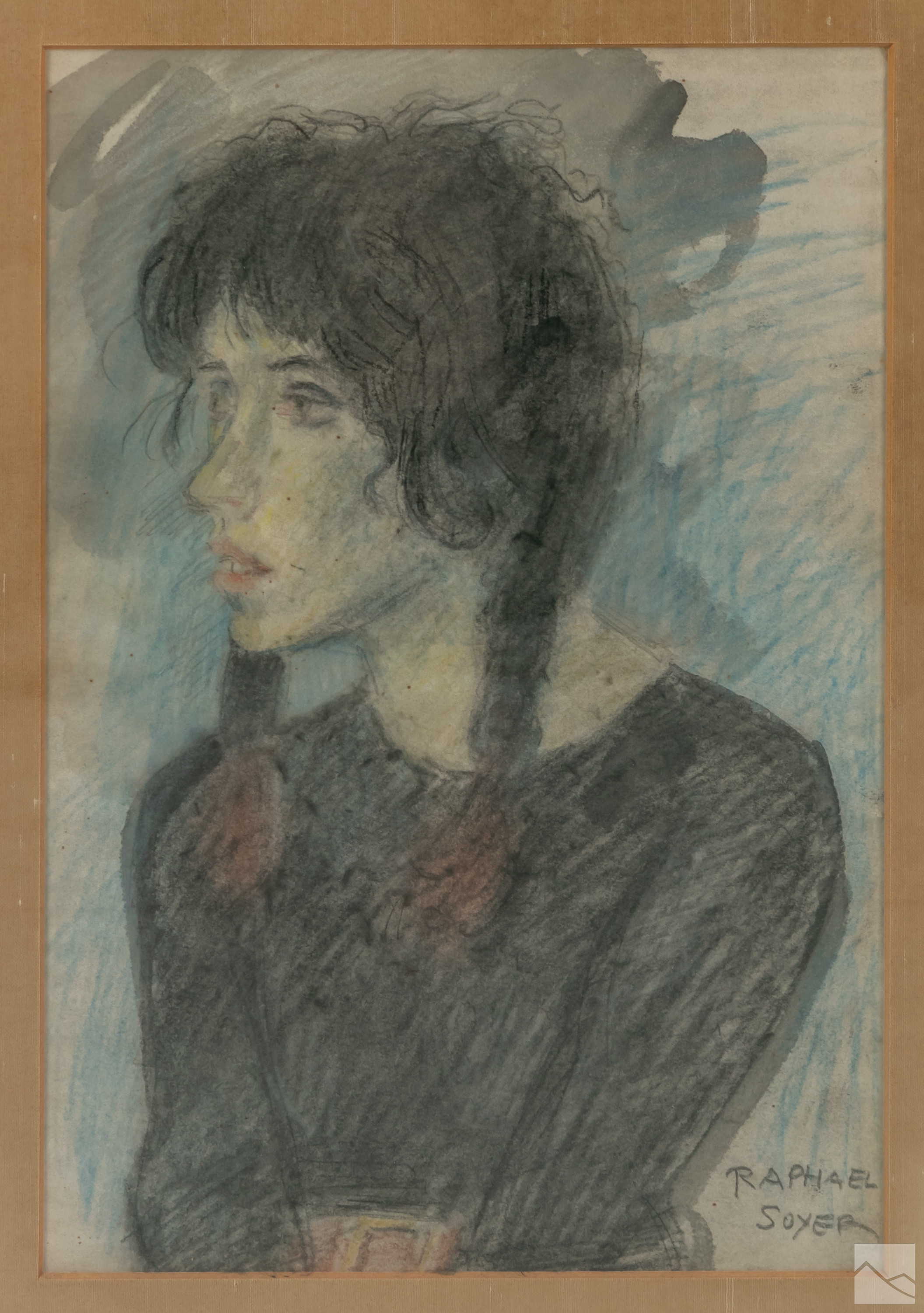 Raphael Soyer | Raphael Soyer 1899-1987 Figural Portrait Painting ...