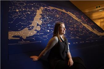 She Hacked an Old Knitting Machine to Weave the Universe into a Work of Art