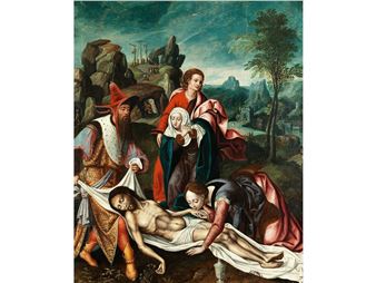 GRABLEGUNG CHRISTI - Master of the Adoration of von Groote