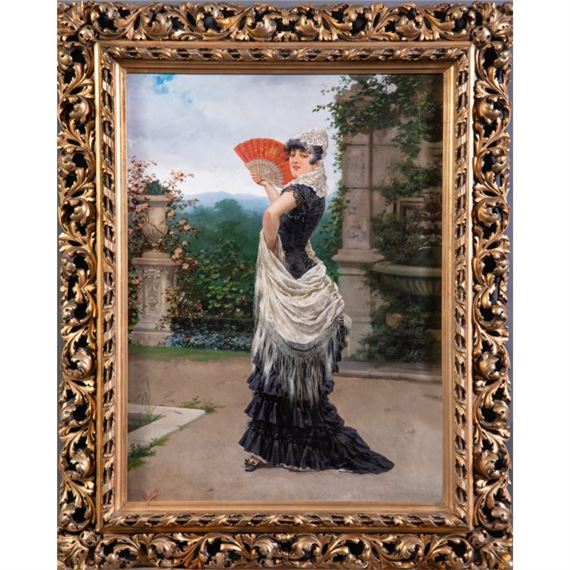 Mujer con mantilla by Josep Llovera Bofill