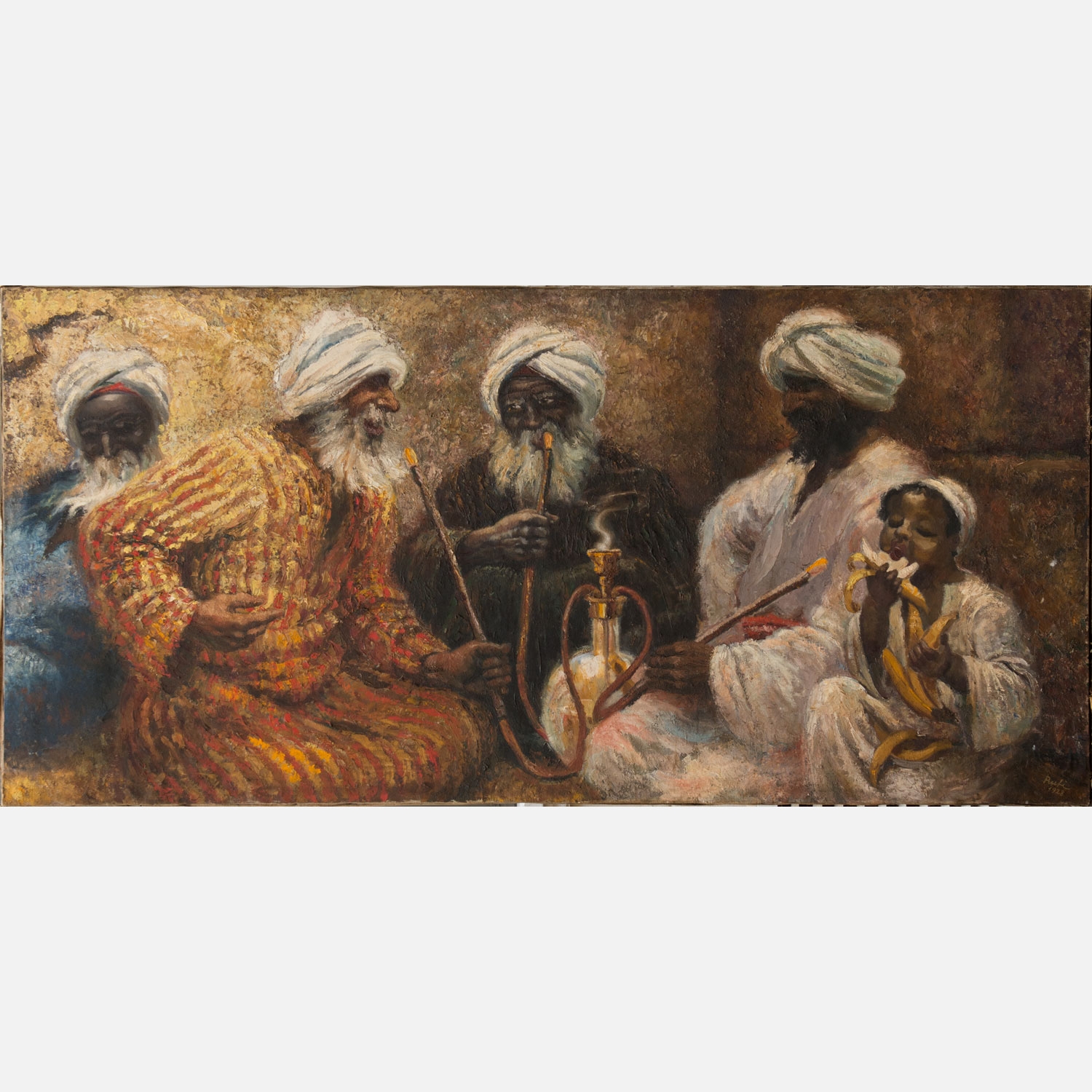 Mihri Müşfik Hanım Orientals smoking a water pipe MutualArt