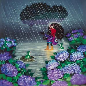 Hortensia and boy by Seiji Fujishiro