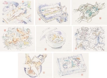 Edible artificial girls Mimi chan (portfolio of 8) by Makoto Aida, 2001