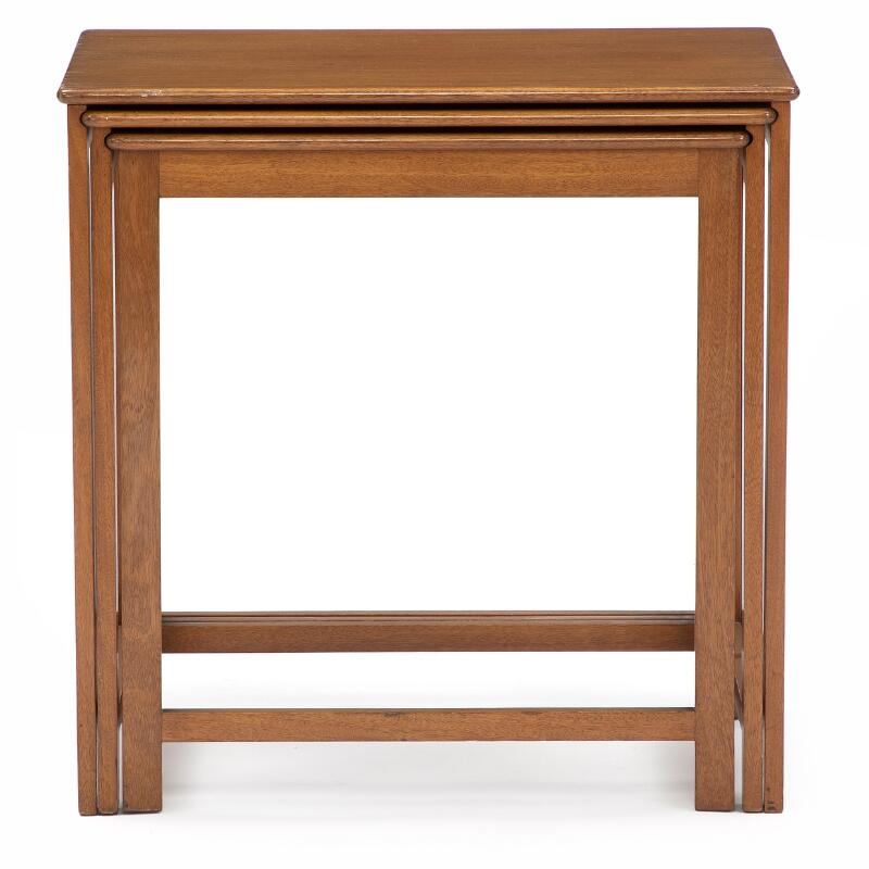 Jacob Kjaer | Set of three nesting tables with top of solid mahogany ...