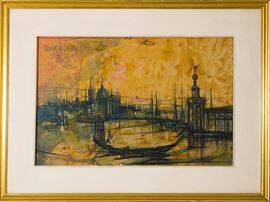 Bouvier de Calhaud 油彩画 1965年製 Régis de Bouvier de Cachard | Venezia (1965) | MutualArt
