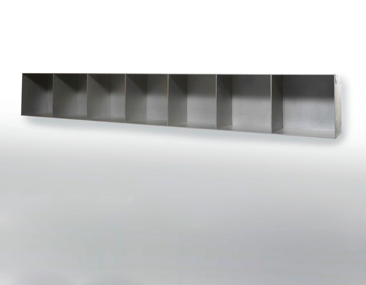 Artwork by Maarten van Severen, Modèle « K7V90 », Made of Prototype of aluminum suspended bookcase