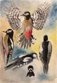 Lot of drawings, watercolors and various - Louis Charles Vaugarni