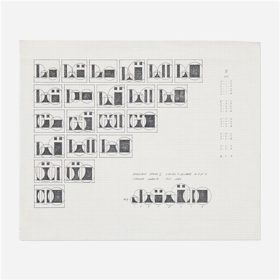 Language Series I Circles & Squares #2 of 8 by Channa Horwitz, 1964-2004