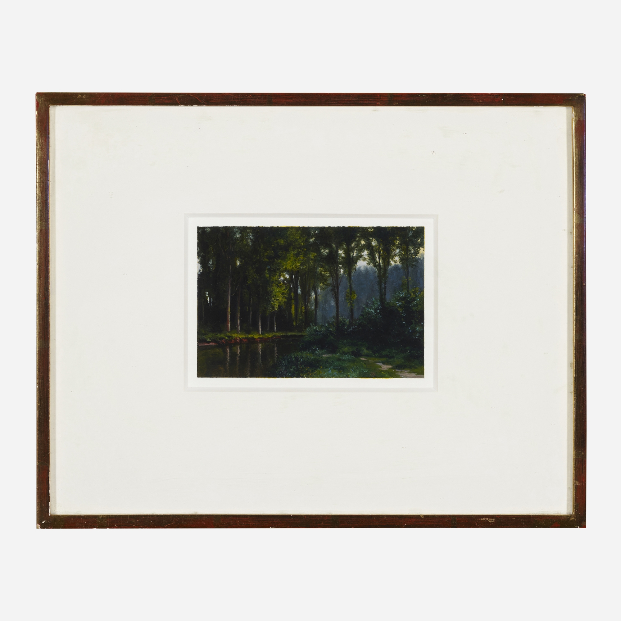 Artwork by Jon Swihart, Stream Near St. Genevieve, Made of oil on paper