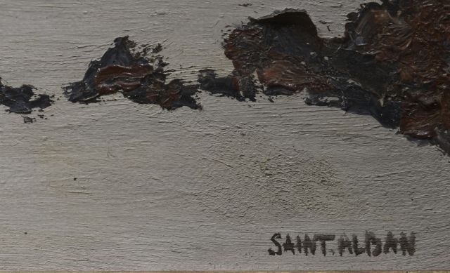 Artwork by Saint-alban, White Sails on the Sea., Made of Oil on canvas