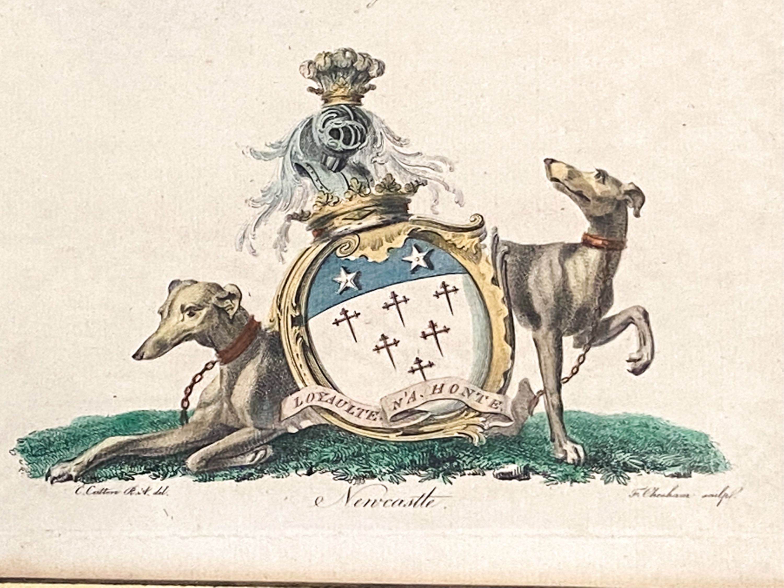 Artwork by Charles Catton the Elder, English Peerage, Made of HAND-COLORED COPPER ENGRAVINGS