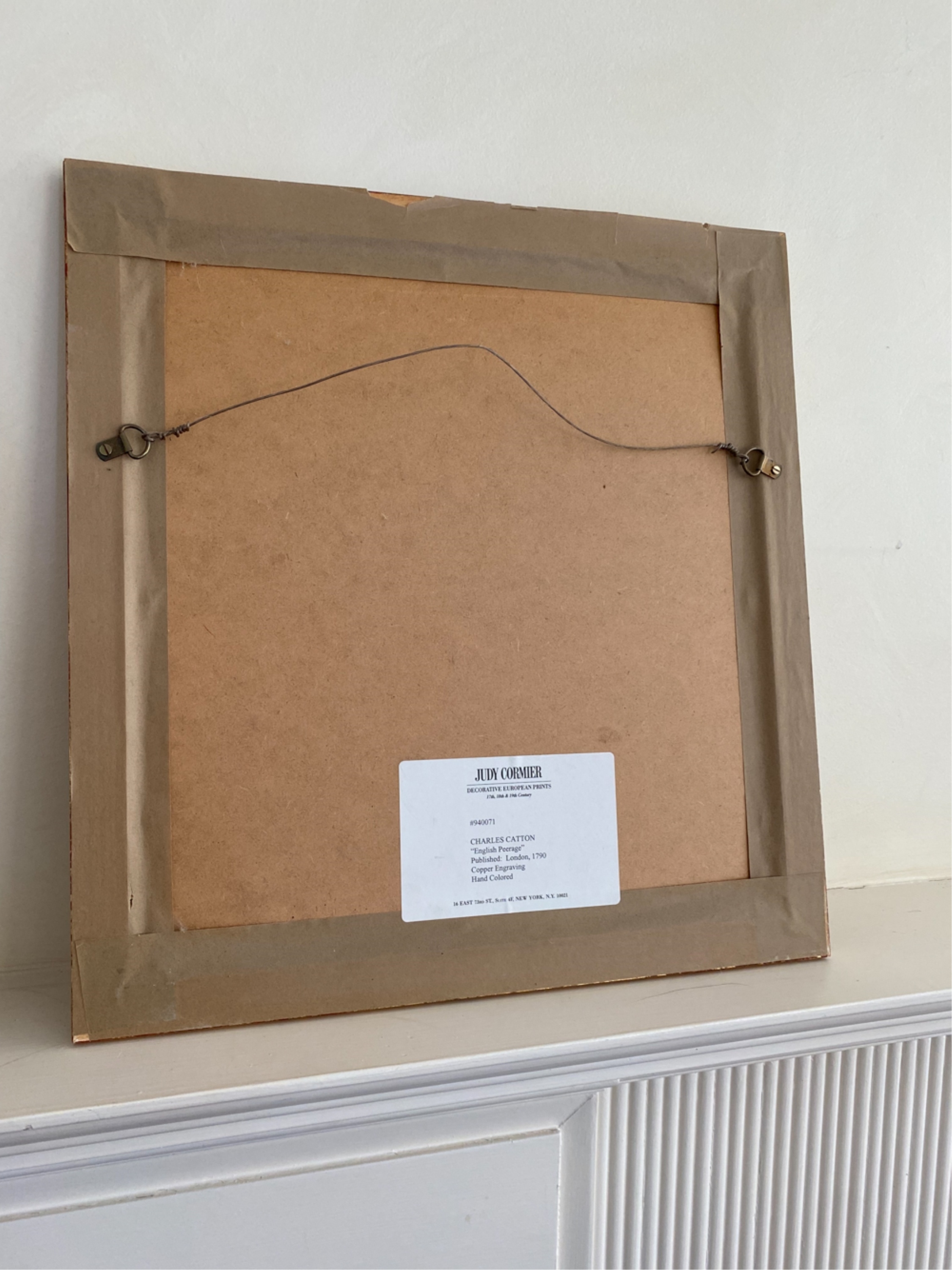 Artwork by Charles Catton the Elder, English Peerage, Made of HAND-COLORED COPPER ENGRAVINGS