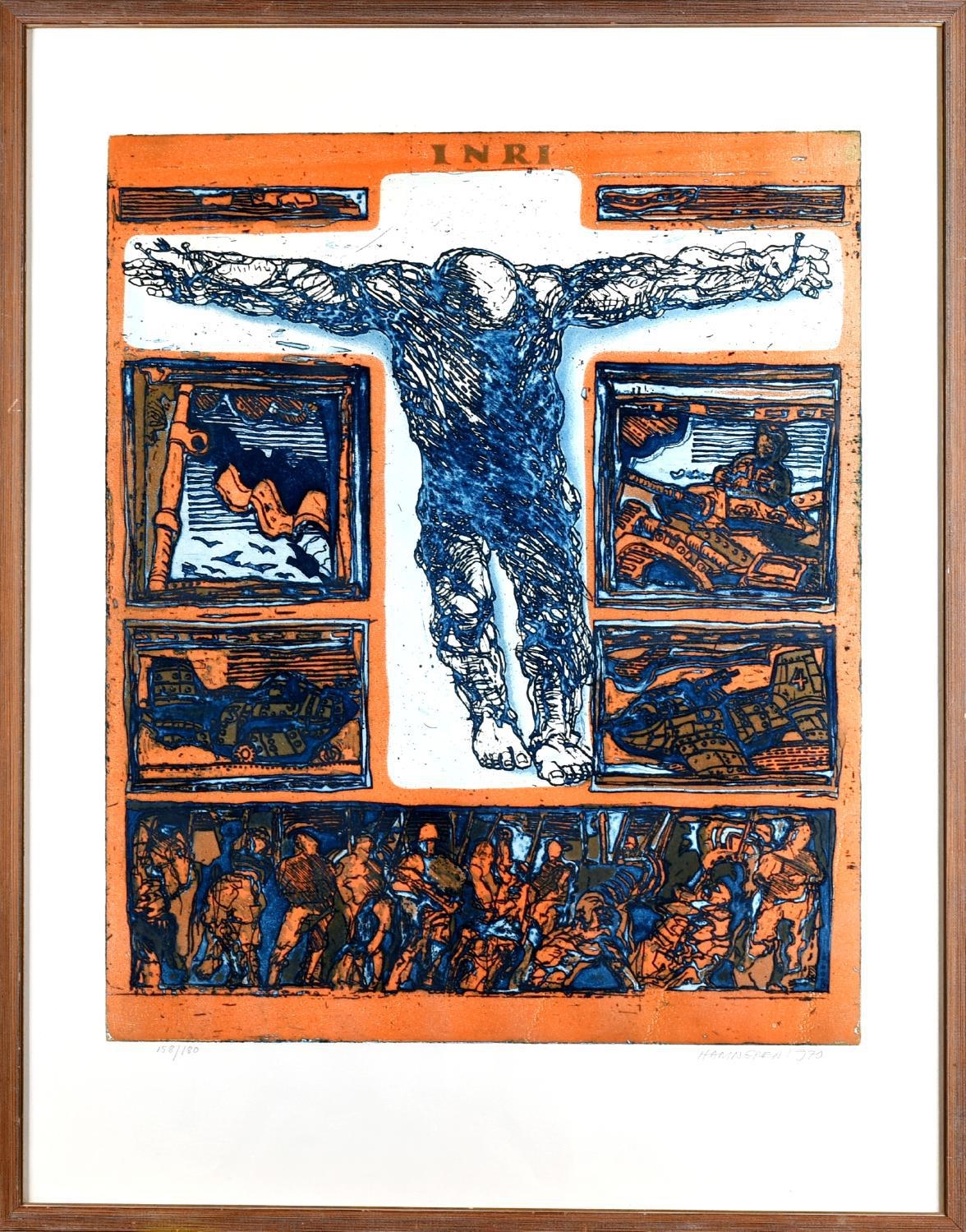 Artwork by Hans Hamngren, Inri, Made of Color Lithograph