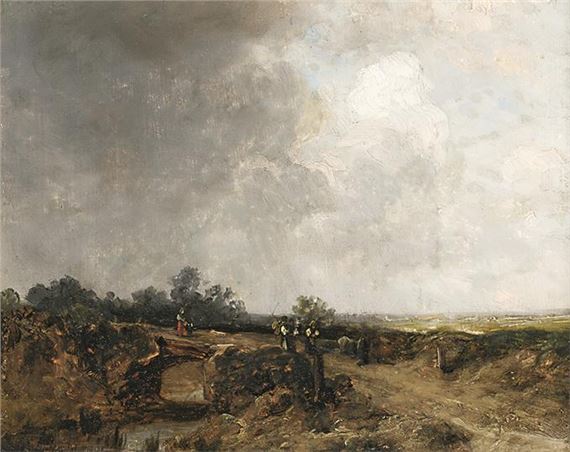 Gewitterstimmung mit Figurenstaffage by Pal Böhm, 1894