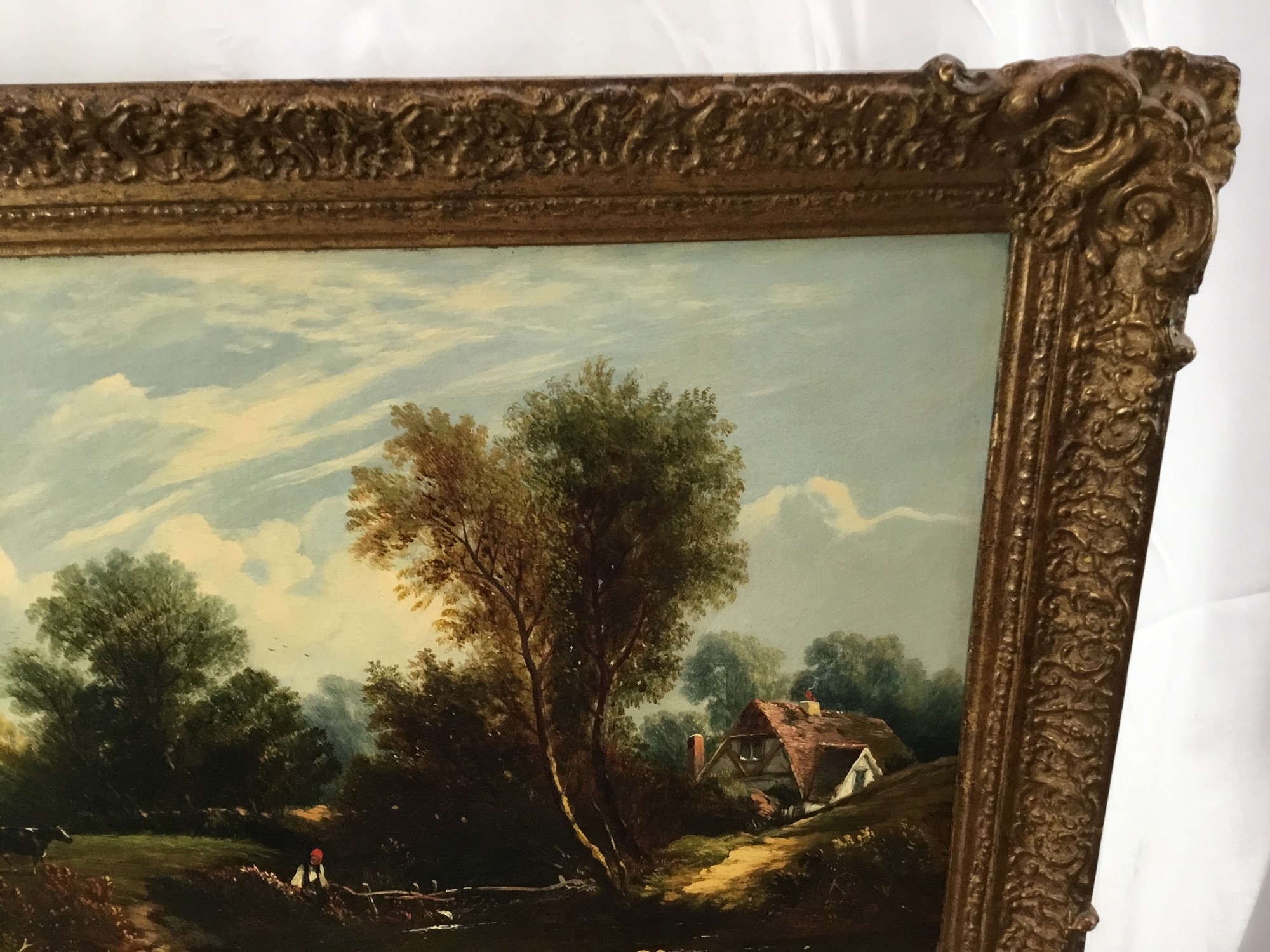 English School, 19th Century | landscape with cottage, cattle and ...