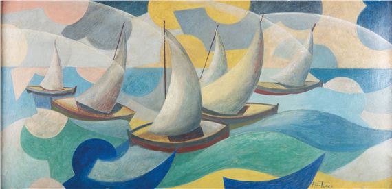 Barche in regata by Pippo Rizzo, 1926-27