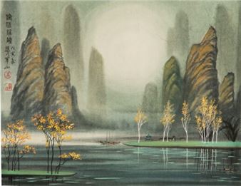 LI RIVER LANDSCAPE - Zhu Junshan